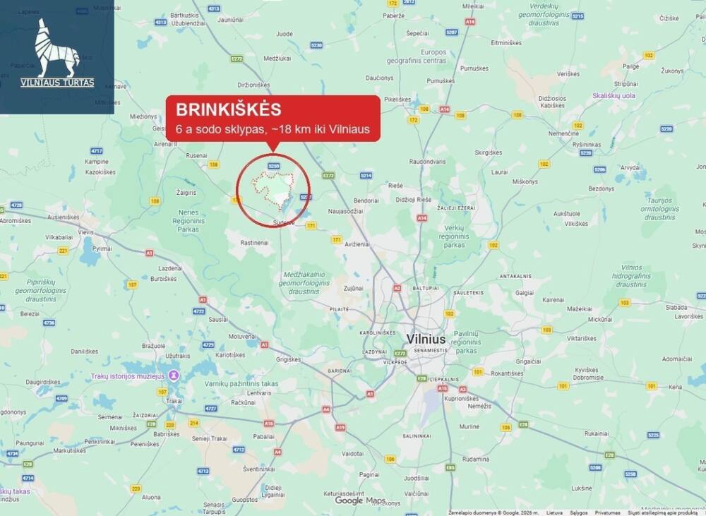 Parduodamas sklypas Brinkiškės, 6 a ploto