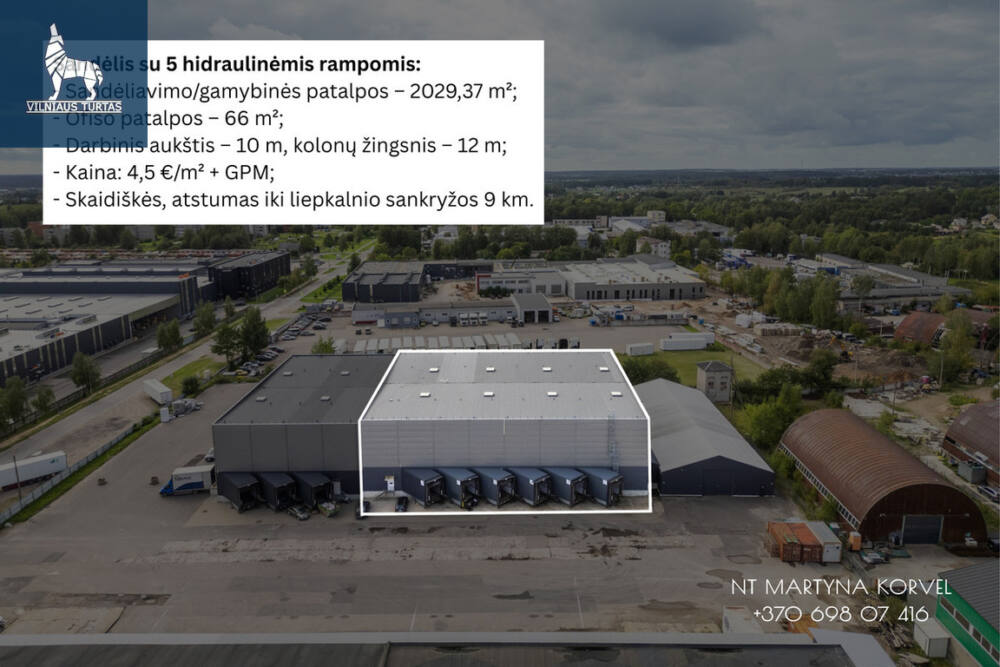 Nuomojamos patalpos Sodų g., Skaidiškės, 2095.37 kv.m ploto