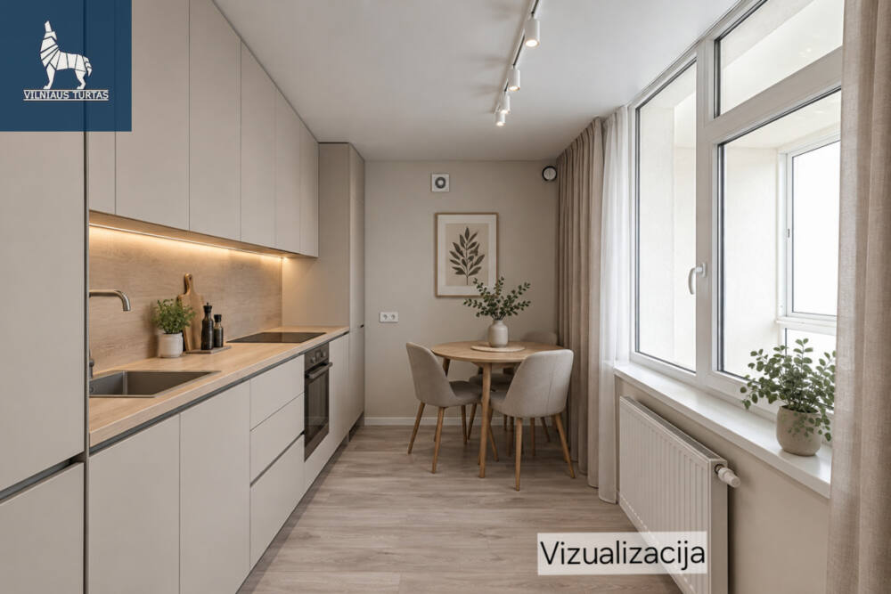 Parduodamas 3 kambarių butas Leičių g., Pašilaičiuose, Vilnius, 70.63 kv.m ploto