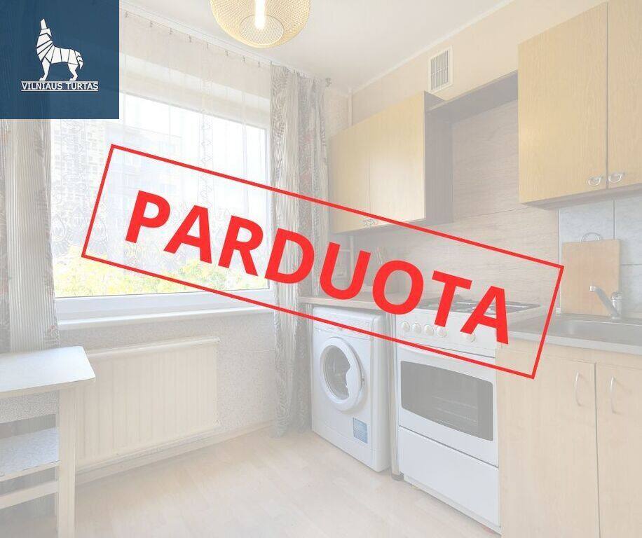 Parduodamas butas Erfurto g., Lazdynuose, Vilnius, 33 kv.m ploto, 1 kambariai
